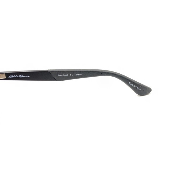 Eddie Bauer EB 39406C Black Sunglasses Gray Lens 54-18 144 Designer Polarized - Picture 9 of 12